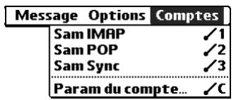 PALM TUNGSTEN T2 - Pour supprimer un compte : - 1
