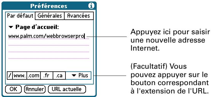 PALM TUNGSTEN T2 - Pour changer de page d'accueil : - 1
