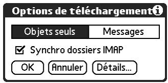 PALM TUNGSTEN T2 - Synchronisation sans fil du dossier IMAP - 1