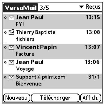 PALM TUNGSTEN T2 - Pour télécharger une pièce jointe : - 1