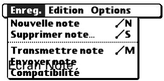 PALM TUNGSTEN T2 - Menu Enreg. - 2