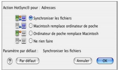 PALM TUNGSTEN T2 - Pour restaurer vos données à partir d'un Macintosh après une réinitialisation matérielle : - 1