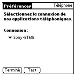 PALM TUNGSTEN T2 - Pour configurer les préférences Téléphone : - 1