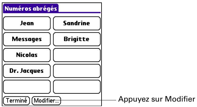 PALM TUNGSTEN T2 - Pour modifier un numéro abrégé : - 2