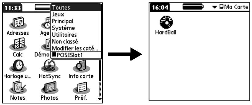 PALM TUNGSTEN T2 - Passage d'une application à une autre - 3