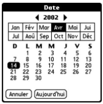 PALM TUNGSTEN T2 - Pour modifier la date d'une dépense : - 2