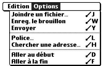 PALM TUNGSTEN T2 - Pour joindre un fichier à partir d'une carte d'extension : - 1