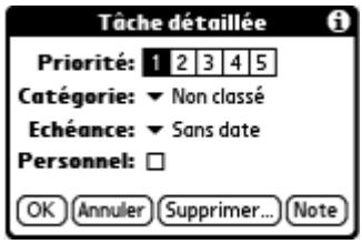 PALM TUNGSTEN T2 - Pour afficher la boîte de dialogue Tâche détaillée : - 2