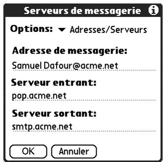 PALM TUNGSTEN T2 - Pour modifier votre nom d'utilisateur ou votre mot de passe : - 5