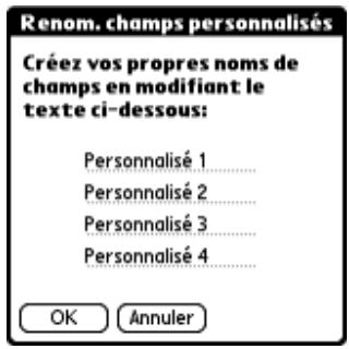 PALM TUNGSTEN T2 - Renom. champs personnalisés - 1