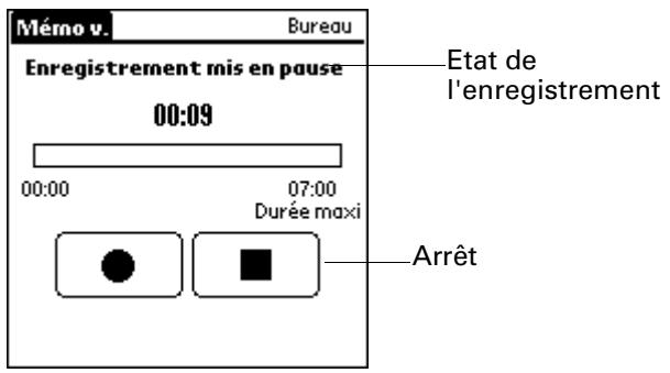 PALM TUNGSTEN T2 - Pause au cours d'un enregistrement et reprise - 2