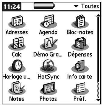 PALM TUNGSTEN T2 - Ouverture des applications - 2