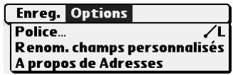 PALM TUNGSTEN T2 - Menus Options - 2