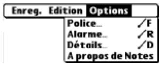 PALM TUNGSTEN T2 - Menus Options - 2