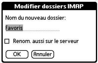 PALM TUNGSTEN T2 - Pour créer et modifier des dossiers de messagerie : - 6