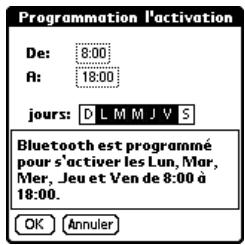 PALM TUNGSTEN T2 - Pour activer l'activation à distance à des heures précises : - 2