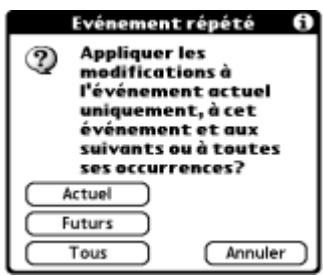 PALM TUNGSTEN T2 - Pour supprimer un événement répété : - 1
