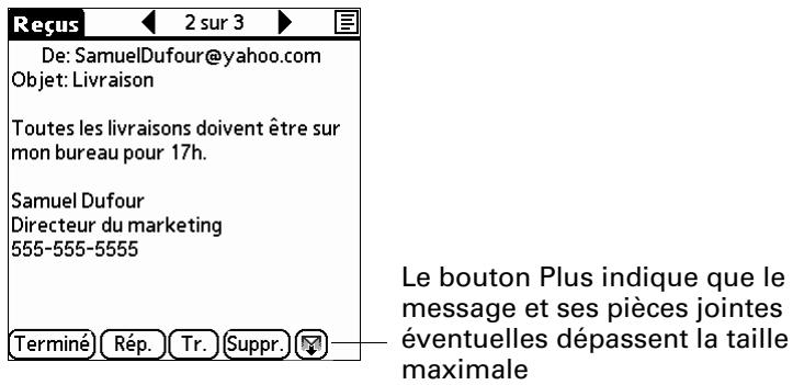 PALM TUNGSTEN T2 - Téléchargement de pièces jointes volumineuses - 1