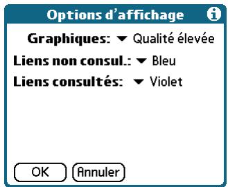 PALM TUNGSTEN T2 - Pour modifier la couleur des liens : - 1