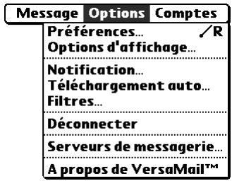 PALM TUNGSTEN T2 - Pour définir les options de notification : - 1