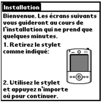 PALM TUNGSTEN T2 - Etape 3 : configurer votre ordinateur de poche - 1