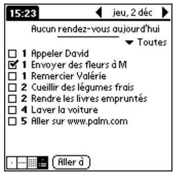 PALM TUNGSTEN T2 - Pour afficher la vue de l'Agenda : - 4