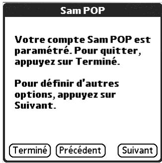 PALM TUNGSTEN T2 - Pour saisir les paramètres des serveurs de messagerie : - 2