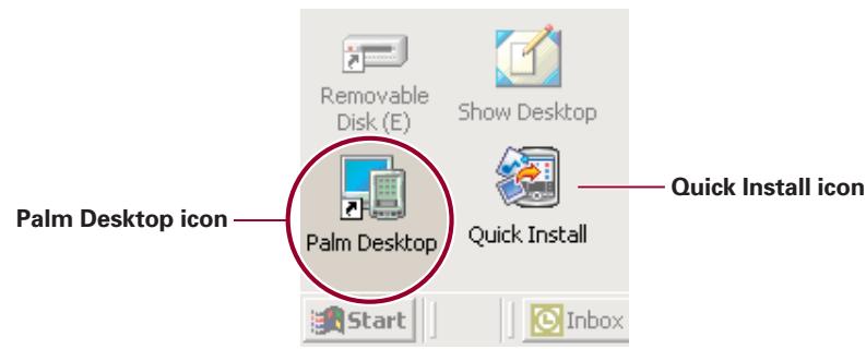 PALM TUNGSTENE - Enter and synchronize your information - 1