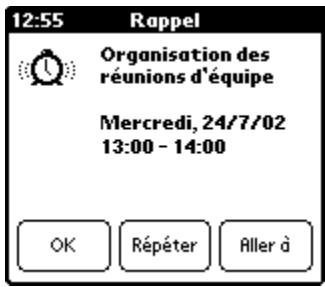 PALM ZIRE 21 - Pour définir une alarme pour un événement : - 2
