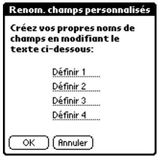 PALM ZIRE 21 - Renommer champs personnalisés - 1