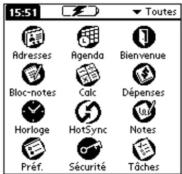 PALM ZIRE 21 - Pour ouvrir une application sur votre ordinateur de poche : - 1