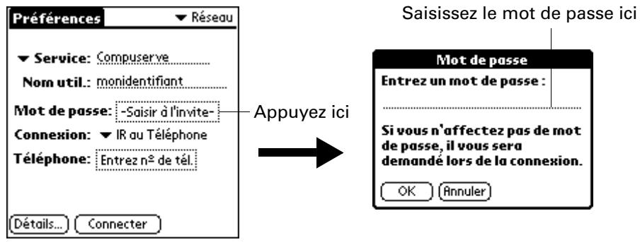 PALM ZIRE 21 - Pour saisir un mot de passe : - 1