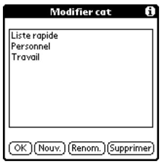 PALM ZIRE 21 - Pour définir une nouvelle catégorie : - 1