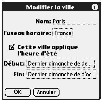PALM ZIRE 21 - Pour ajouter une ville : - 1