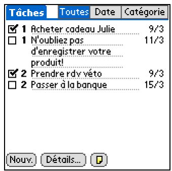 PALM ZIRE 31 - Organisation de vos tâches - 3