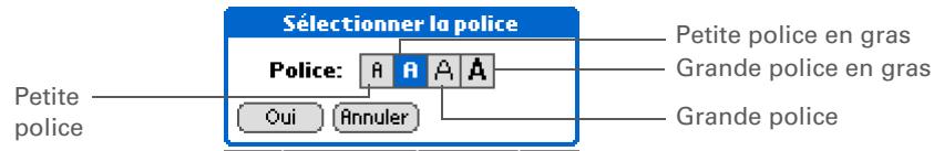 PALM ZIRE 31 - Modification des polices de l'écran - 5