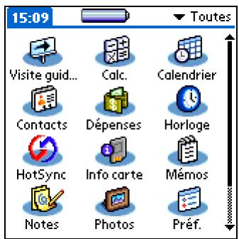 PALM ZIRE 31 - Utilisation de l'écran accueil - 3