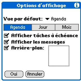 PALM ZIRE 31 - Personnalisation des options d'affichage de votre calendrier - 1