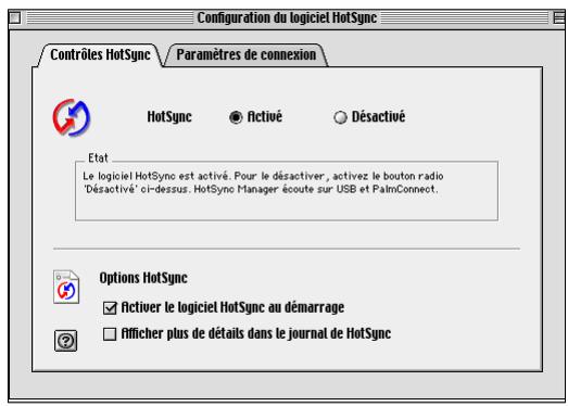 PALM ZIRE 31 - Réglage des options de synchronisation - 1