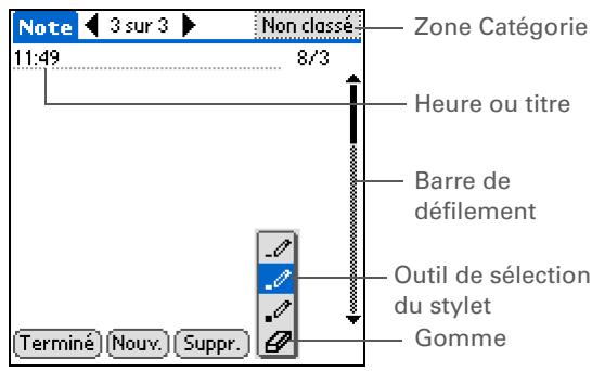 PALM ZIRE 31 - Création d'une note - 3