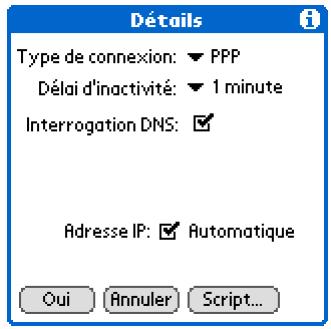 PALM ZIRE 31 - Création de scripts de connexion - 3