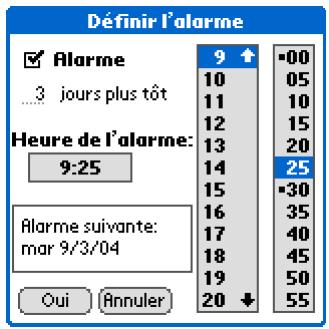 PALM ZIRE 31 - Définition d'une alarme - 3