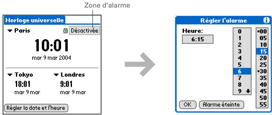 PALM ZIRE 31 - Réglage du réveil - 2