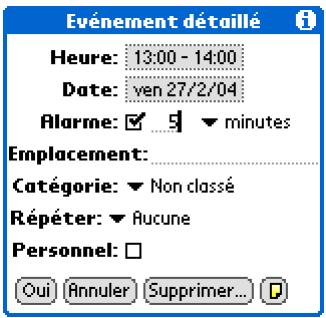 PALM ZIRE 31 - Définition d'une alarme - 1