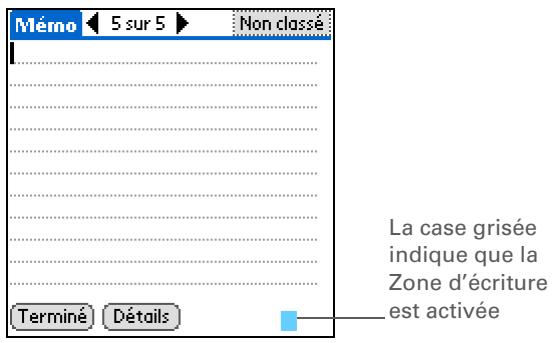 PALM ZIRE 31 - Utilisation de la zone d'écriture sur la totalité de l'écran - 1