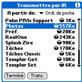 PALM ZIRE 31 - Transmission d'une application - 1
