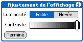 PALM ZIRE 31 - Réglage de la luminosité et du contraste - 3
