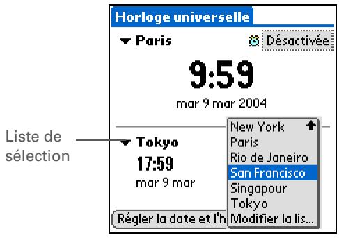 PALM ZIRE 31 - Choix de villes secondaires pour d'autres fuseaux horaires - 3