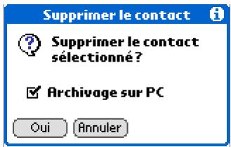 PALM ZIRE 31 - Suppression d'un contact - 1