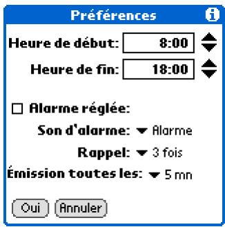PALM ZIRE 31 - Configuration des options d'alarme et d'heure - 1